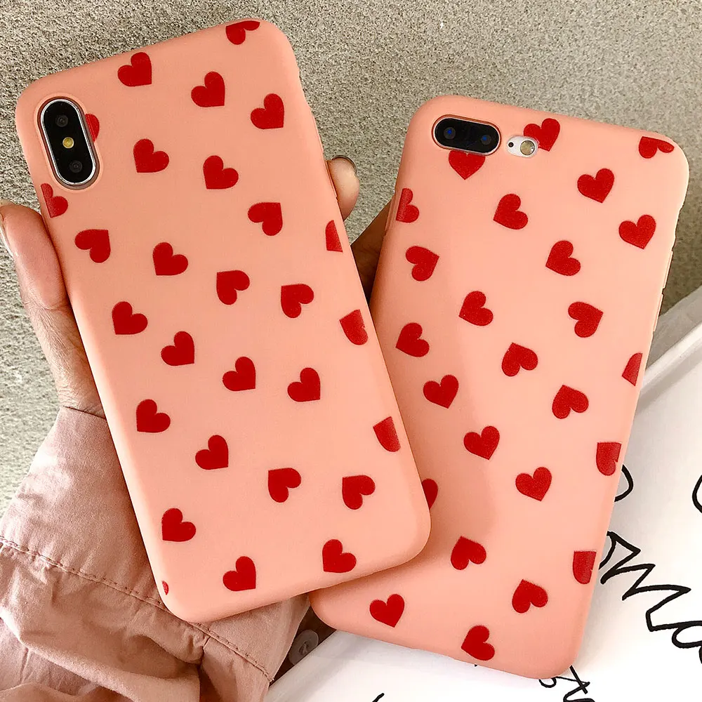 KISSCASE Lovely Matte Phone Case For iPhone X XR XS MAX 7 Hard PC 8 6 Plus Cases Front Back Full Cover |