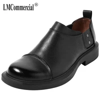 mens leisure shoes men casual natural leather loafers british retro men shoes all match cowhide mens luxury shoes men designer