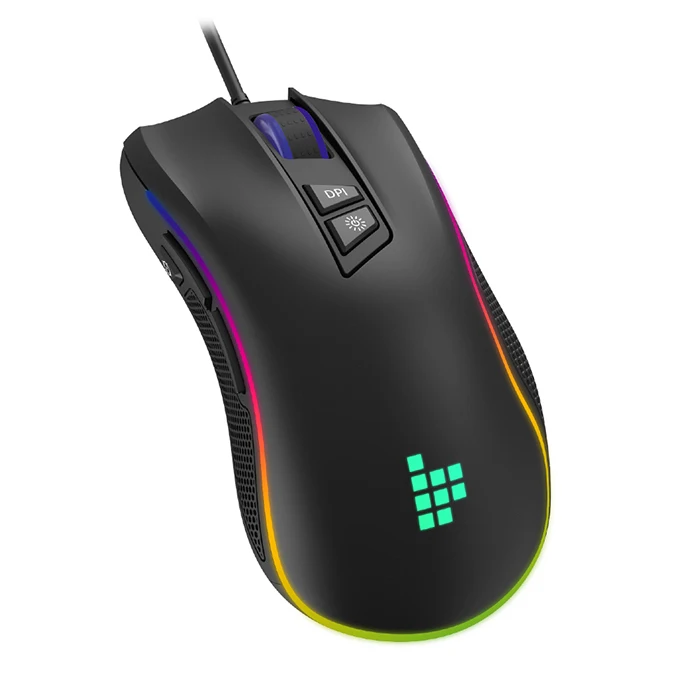 Черный Tronsmart TG007 Проводная игровая мышь, геймерская компьютерная мышь с 16,8 миллионов RGB, 9 программируемых кнопок, 7200 точек/дюйм и снайперская кнопка - Цвет: Черный