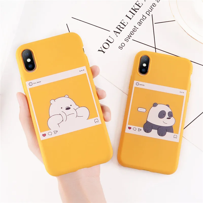 KJOEW чехол для телефона iphone X XS Max XR 6 6S 7 8 Plus мягкая задняя крышка из ТПУ Kawaii Медведь