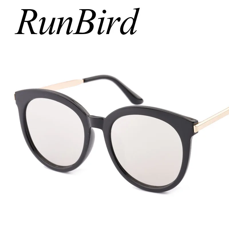 RunBird New Негабаритных Cat Eye Солнцезащитные Очки Женщины Мода Лето Стиль Большой Размер Кадра Зеркало Солнцезащитные Очки Женский Óculos UV400 741