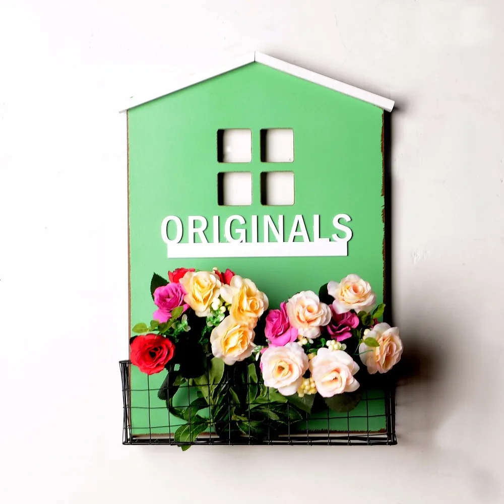 

Zakke Pastrol Style Creative Wall Decorative Flower Box Wall Shelf Multi-use Wooden & Metal Wall Sundries Holder Storage Box!