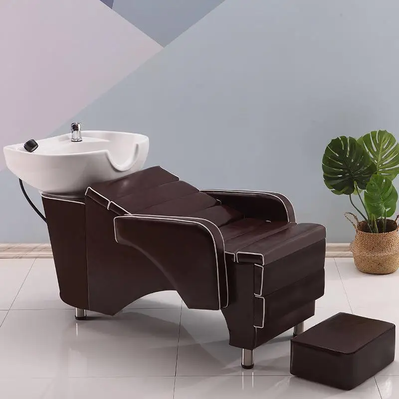 MODEL R Для парикмахерской кровать красота Lavacabezas Peluqueria Парикмахерская Cabeleireiro Cadeira Maquiagem волосы салонный мебельный шампунь стул - Цвет: MODEL R