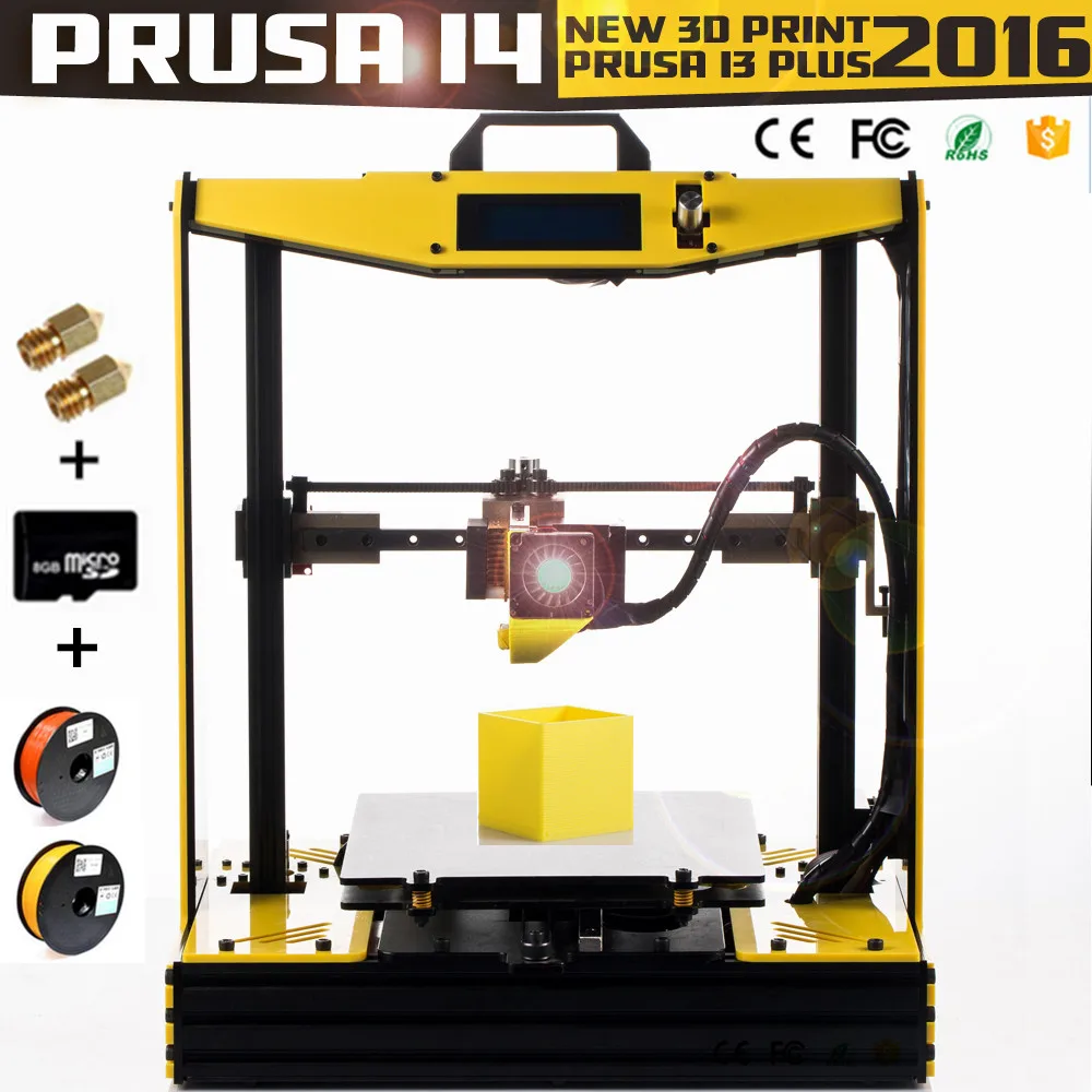 Алюминий высокая точность impresora i4 3d принтеры DIY Kit машина черный модель quadro +