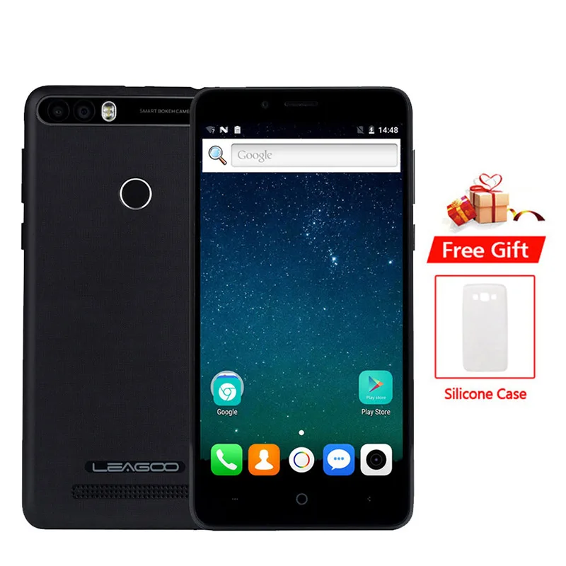 Мобильный телефон Leagoo Kiicaa power, двойная камера, Android 7,0, четырехъядерный процессор MTK6580A, 2 Гб ОЗУ, 16 Гб ПЗУ, сканер отпечатков пальцев, 3G, смартфон - Цвет: Black-