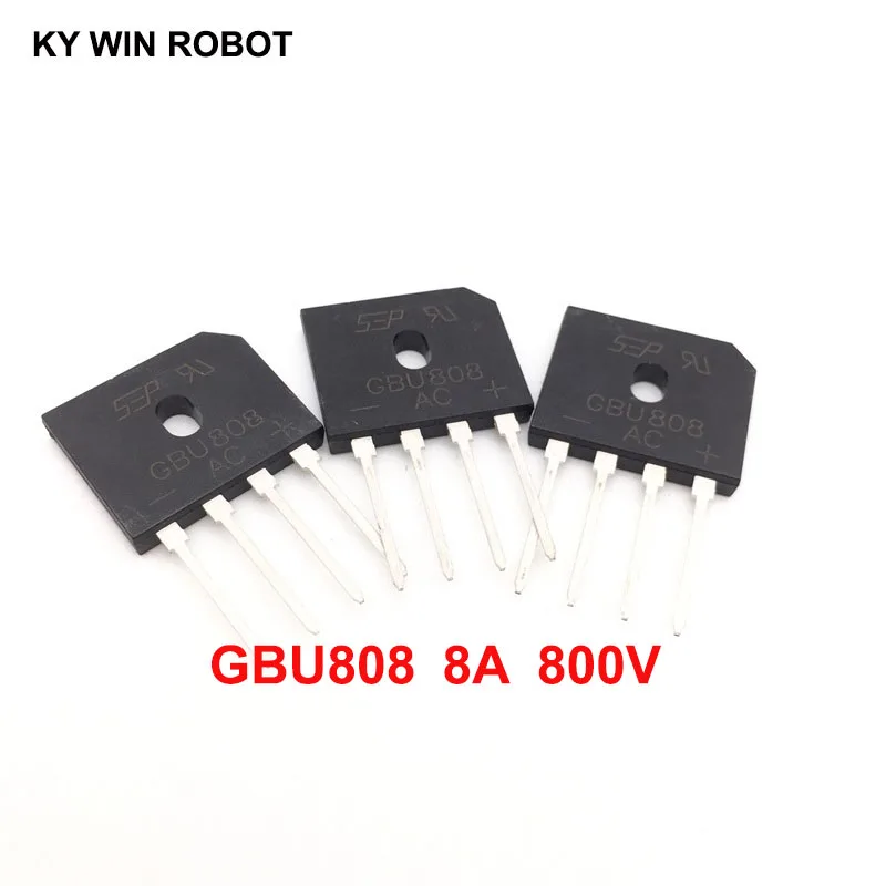 5 шт. диодный мост выпрямитель DIP 4 8A 800 в GBU808|Выпрямители| |