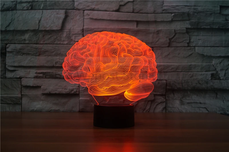 3D Cerebellum model Touch Table Lamp 7 Color Changing LED Night Light Novelty Lighting Decoration free shipping | Лампы и освещение