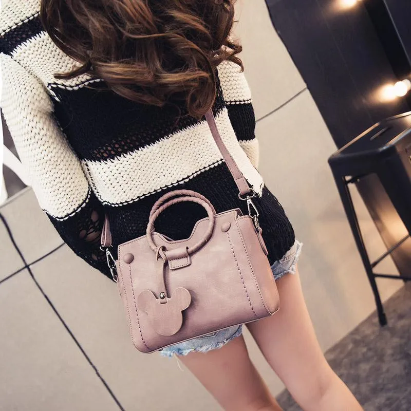 2016 Autumn Solid Women Bag Female Leather Cute Ladies Crossbody Shoulder bags Sweet Boston Girls Messenger bag bolsa feminina | Багаж и