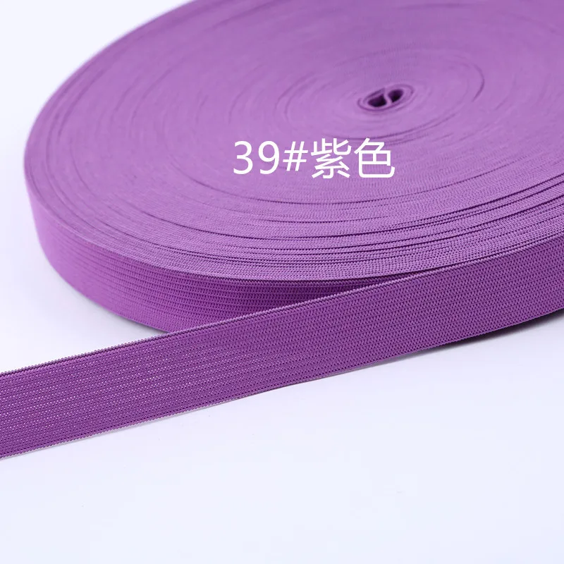 39 purple red Красочные эластичные ленты 25 мм 1 метр полиэфирная лента 2,5 см тесьма швейная кружевная отделка талии DIY сумки брюки аксессуары для одежды - Цвет: 39 purple red