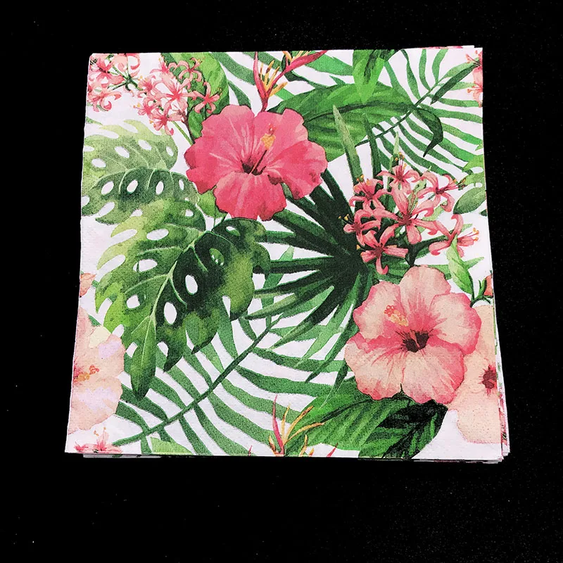 20pcs/pack Flower theme disposable napkins Flowers party decorations flower plant tableware paper | Дом и сад
