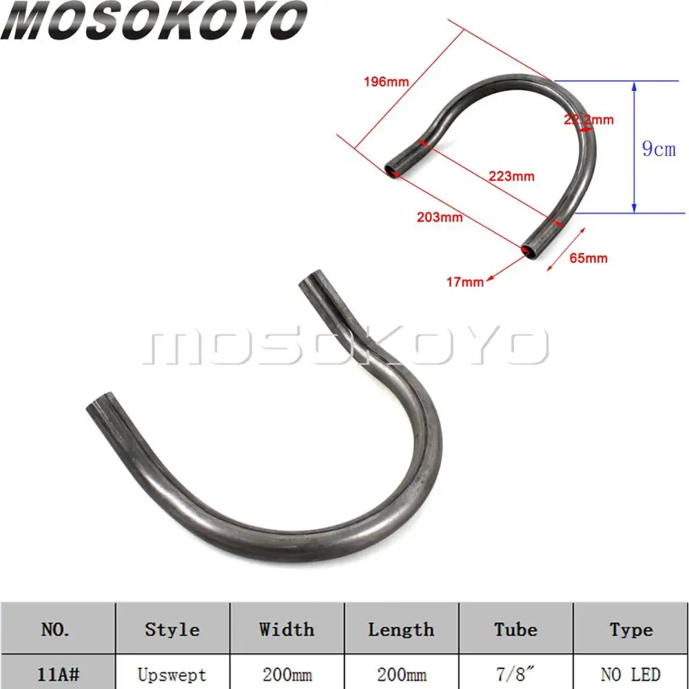 11A-200mm X 200mm Мотоциклетный кафе-гонщик, подъемный плоский трекер, конец заднего сиденья, обруч 7/" или 1", рамка, петля, светодиодный задний светильник, сигнал поворота для скремблера - Цвет: 11A-200mm X 200mm