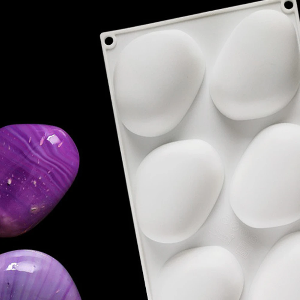 1 Pack Nonstick Silicone Cake Mold 6 Stone Shape Holes Fondant Mousse Making For Home Baking | Дом и сад
