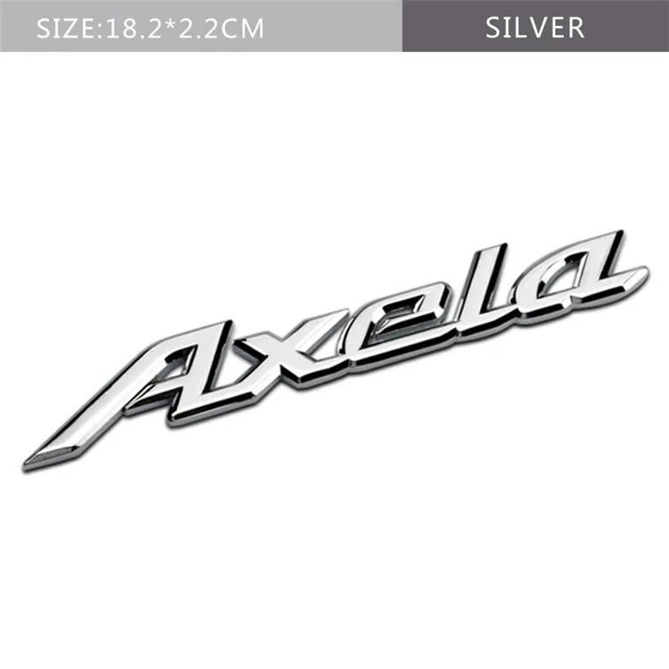 for Axela Silver Autoexe Стикеры для Mazda 3, 4 года, 5, 6, CX-5 CX3 Atenza Axela MX-5 RX8 RX7 323 626 Скорость хромированные аксессуары наружная Декаль значок автомобиля - Название цвета: for Axela Silver