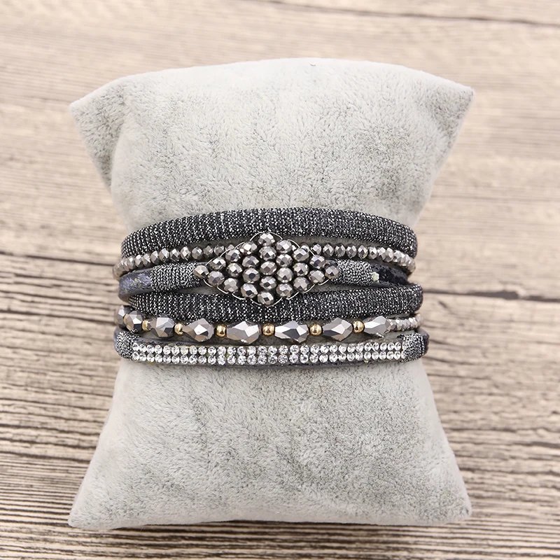 STRATHSPEY Модный женский набор из разнорядных кристаллов со стразами и бусинами