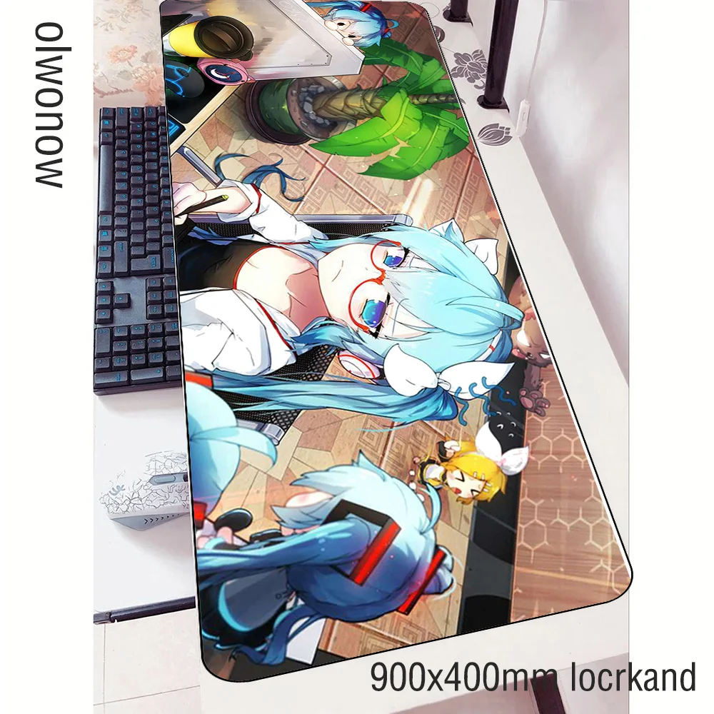 Лидер продаж Hatsune Miku коврик для мыши 90x40 см Коврик для мыши notbook компьютерный коврик для мыши милый игровой коврик для мыши геймерская клавиатура Коврик для мыши