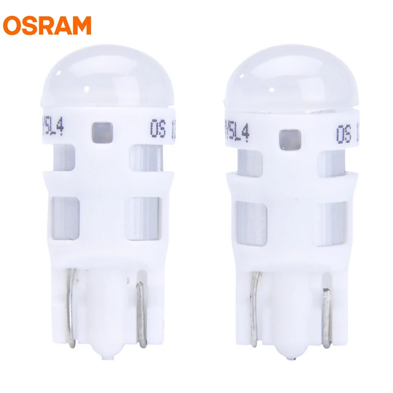 OSRAM T10 светодиодный 2880BL 12 в 1 Вт Синий W5W светодиодный riving Стандартный автоматический Боковой габаритный фонарь светильник сигнала поворота энергосберегающий для Lexus Pair
