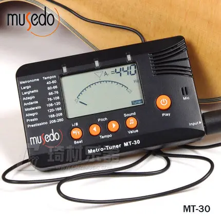 Musedo MT-30 метро-тюнер 3 в 1 тюнер метроном тон генератор для гитары бас гавайская