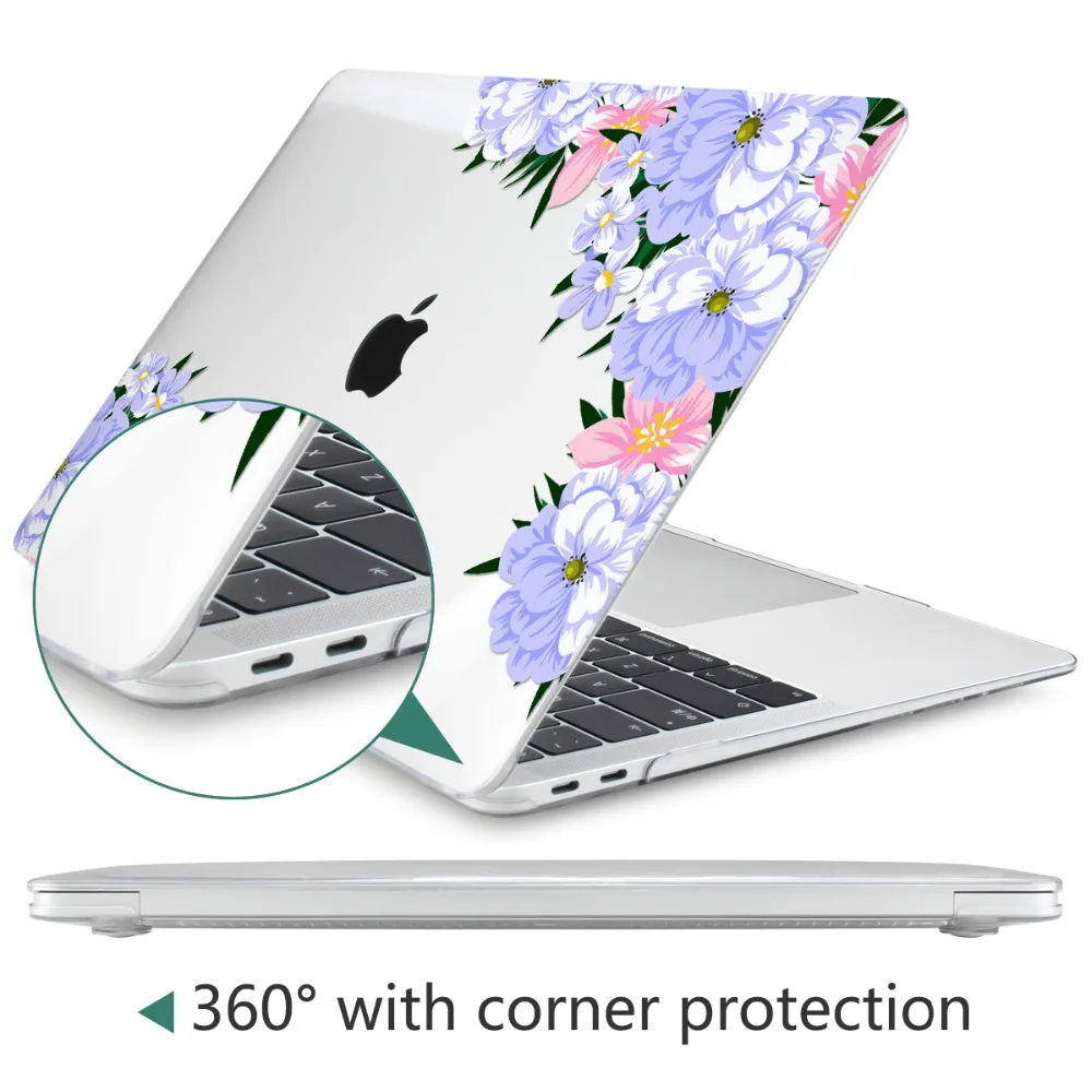 Жесткий чехол с цветочным рисунком и кристаллами для MacBook Air 11 12/air 13 A1932 retina 13 pro 13,3 15 16 touch bar A2141 чехол с цветами для ноутбука