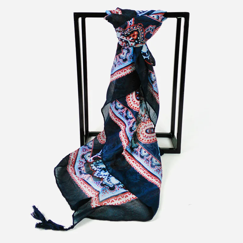 Хит 2018 новый дизайн женский кисточкой кешью тотемный принт квадратный шарф мусим