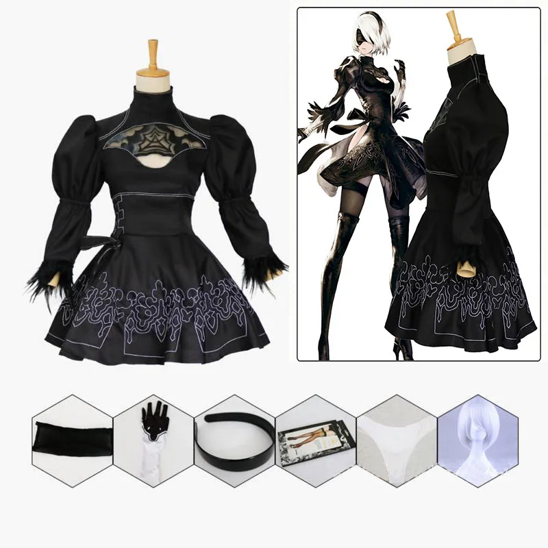 Женский костюм для ролевых игр Nier Automata костюмированной вечеринки на Хэллоуин