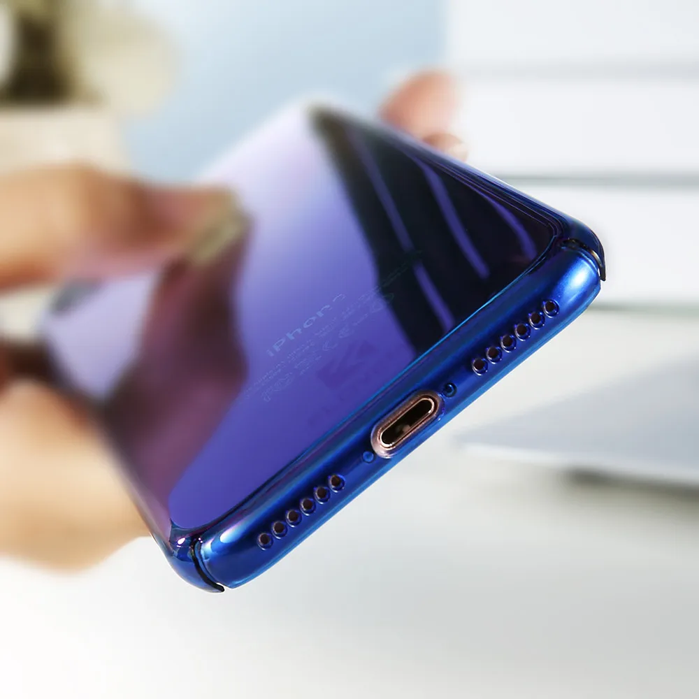 Floveme Blue Ray чехол для iPhone X 8 6s 6 7 Plus 5S 5 Чехол градиент Samsung galaxy S8 S7 S6 Edge Note снарядов
