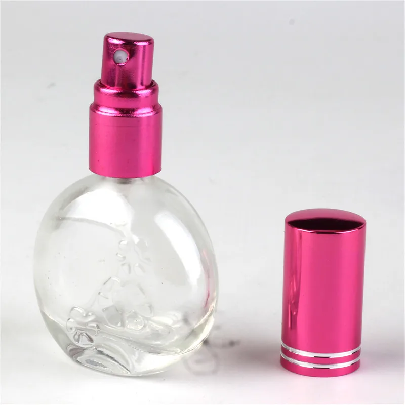 15ml Clear Glass Women Perfume Bottle Refillable Empty Cosmetic Water Spray oblate shape Portable Reuse Beauty Tools | Красота и