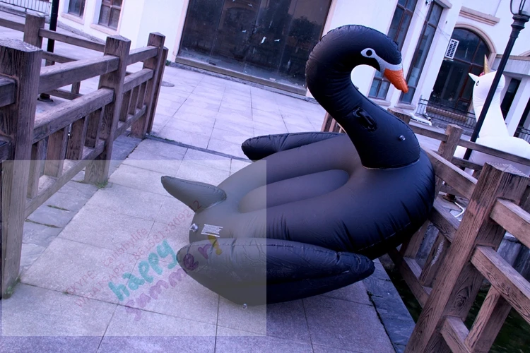 Гигантский надувной Черный лебедь водный плавательный бассейн поплавок 190 см
