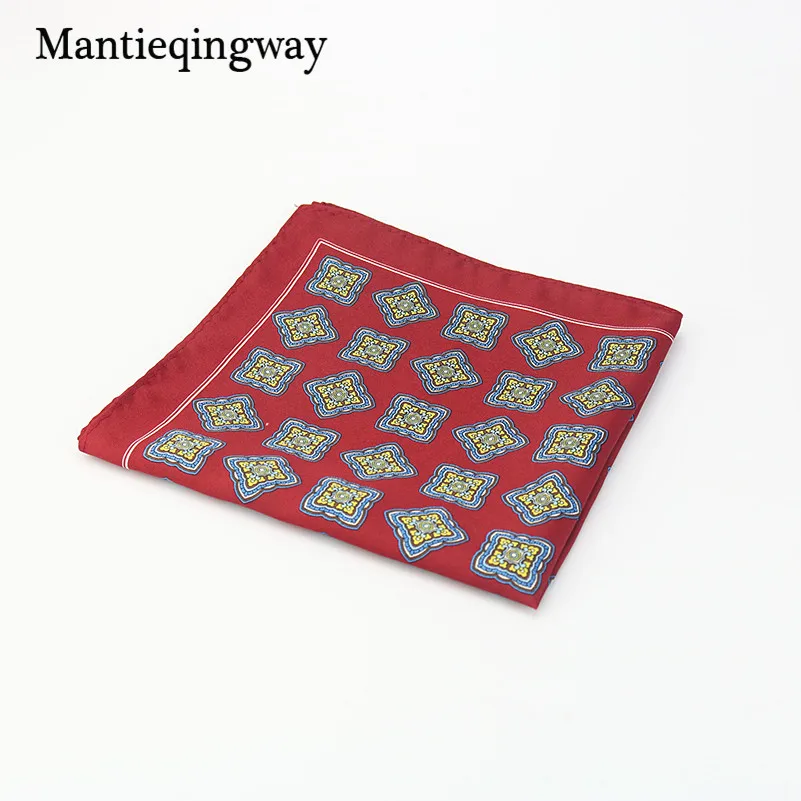 Mantieqingway Свадебная вечеринка платок бизнес полиэстер Шелковый цветок и Пейсли