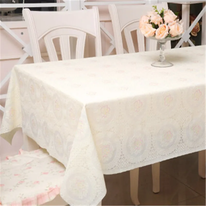 

Free Shipping 031 White Brown Soft Cheap PVC Tablecloth Tea Cup Mat Cover Runner Water Oil Proof Dining Kitchen Antependium