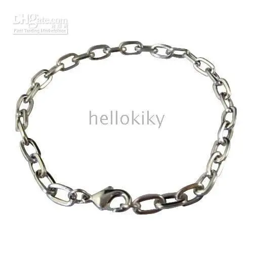 

60pcs Silver Tone Lobster clasp bracelets FREE SHIPPING M18935