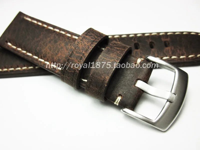 

20 21 22mm Upscale Bracelet Handmade Italian Genuine Leather Watch Band Straps Vintage gray man Watchband for Tissot Omega Seiko