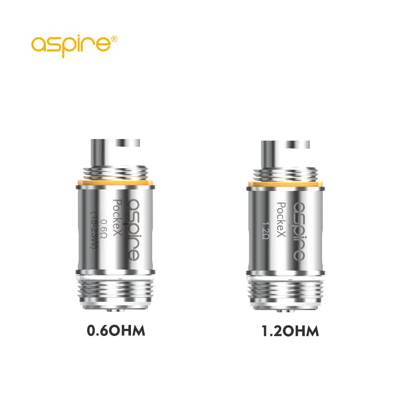 5 шт./лот Aspire PockeX катушка 0.6ohm/1.2ohm Vape катушки голова 316L сталь для электронных