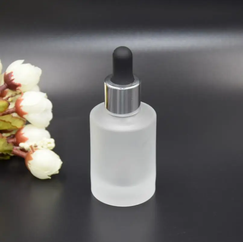 Wholesale 30ml frosted glass dropper bottle with silver cap 30cc liquid bottles cosmetic container LX1037 | Красота и здоровье