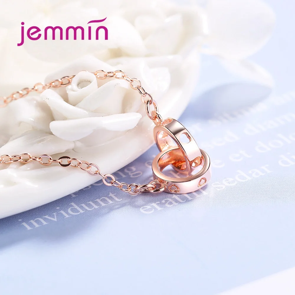 Fantastic Beautiful Rose Gold Color Double Rings Sweet Pretty Luxury Trendy Bracelets For Women Lover Gifts Jewelry Accessory | Украшения и