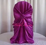 Fuchsia Pink WedFavor 100 шт Универсальные Сатиновые чехлы для стульев для свадьбы чехлы на стулья для банкета, вечерние украшения для отеля - Цвет: Fuchsia Pink
