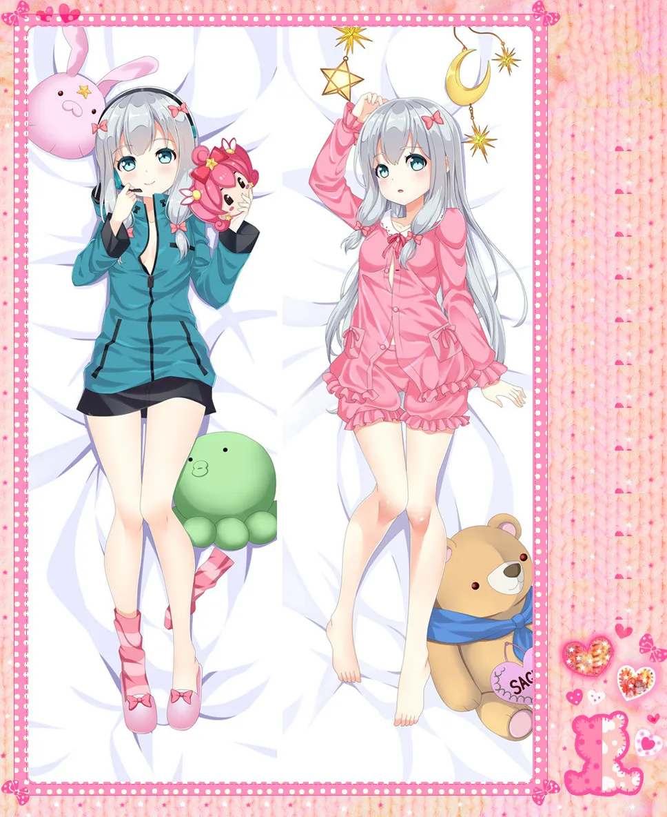 

Japanese Anime Cartoon Izumi Sagiri Double sided hugging Pillow Case Cover Pillowcase 2 Way WT 77036