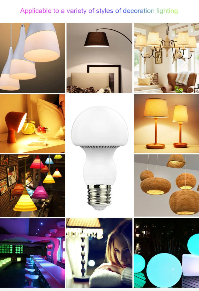 Bluetooth LED Bulb E27 RGBW 6W Bluetooth 4.0 Smart LED Light Bulb Timer Color Changeable By IOS / Android APP Dimmable AC85-265V