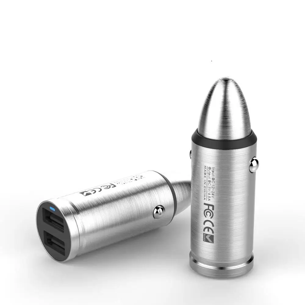 Dual 201 AIXXCO двойной Переходник usb для зарядки в машине 2 usb порта Led 4.8A Смарт автомобильное зарядное устройство для Iphone samsung телефон автомобиля - Тип штекера: Dual 201