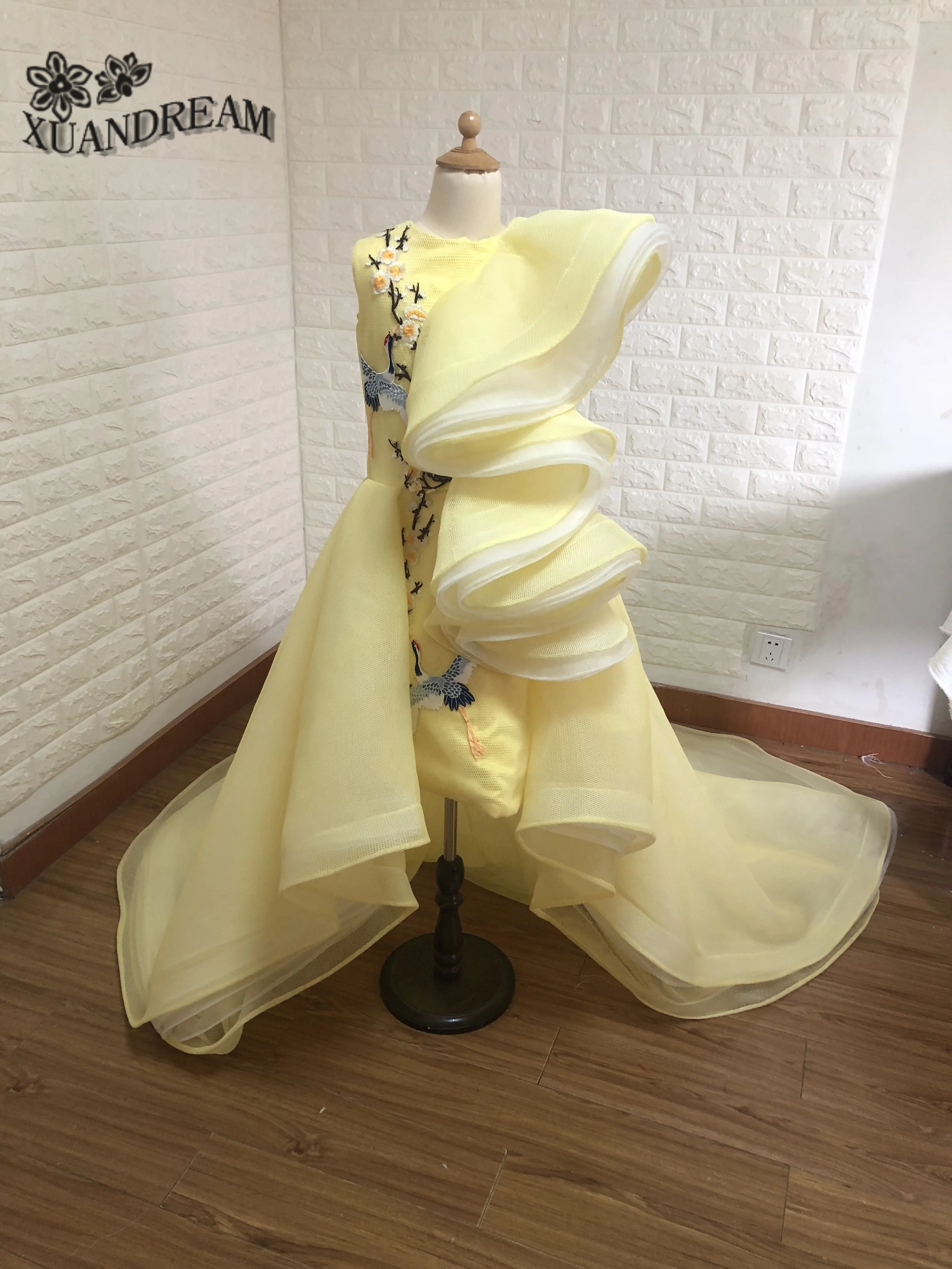 Настоящая фотография vestidos de primera comunion Длина до пола Платья с цветочным узором для