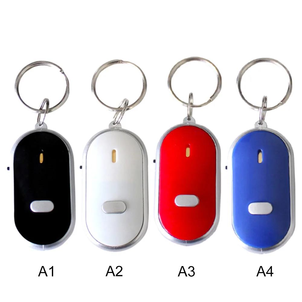 

Wireless Whistle Key Finder Keychain For Women Men Anti-Lost Device Keyrings Electronic Anti-Theft Ellipse Plastic Key Search