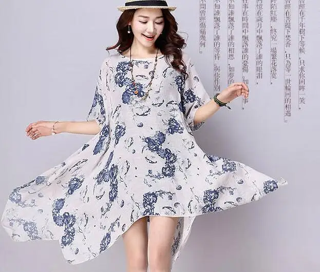 Повседневные Платья Женщины 2016 Новый Летний С Коротким Рукавом Асимметричный