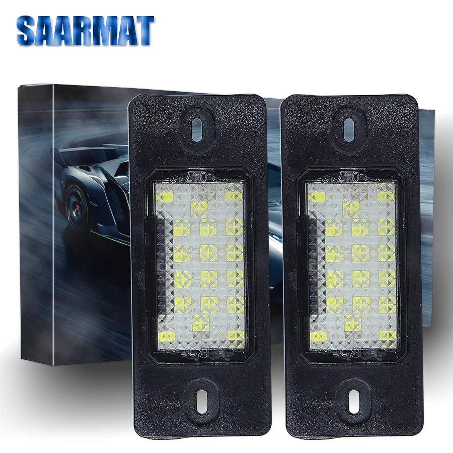 Пара CanBus без ошибок Белый светодиодный номерной знак 18SMD для VW Touareg Tiguan Golf 5 Passat B5 5D