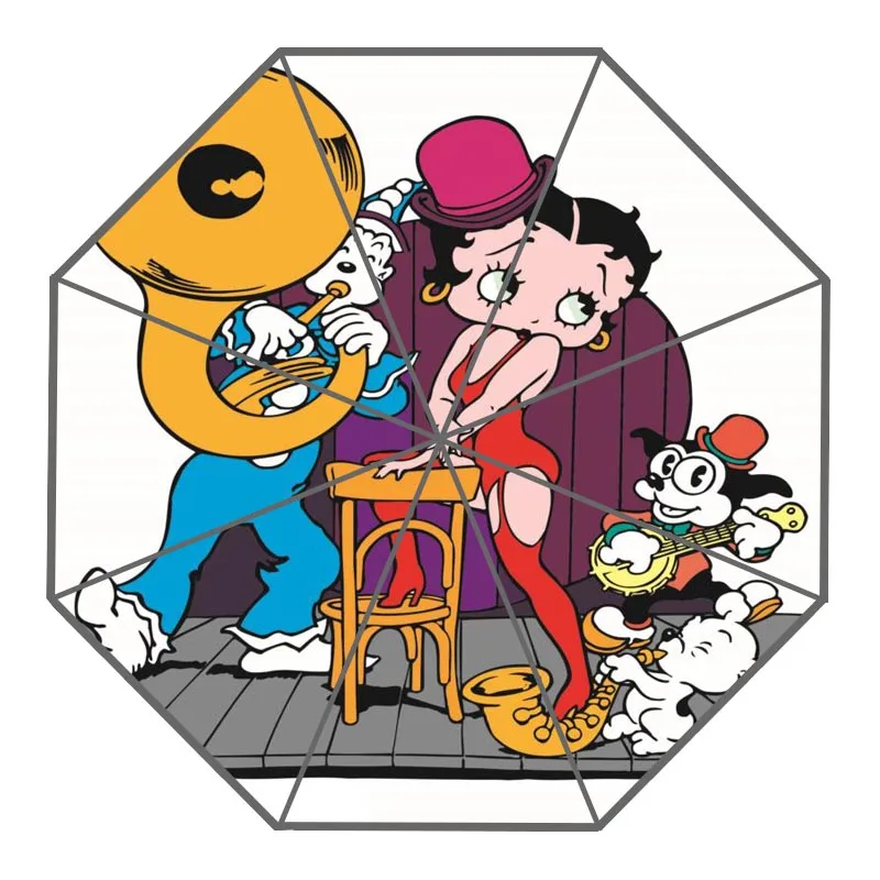 Новое поступление на заказ Betty Boop зонты креативный дизайн высококачественный складной дождевой зонт