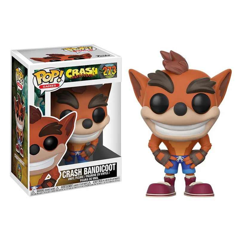 Funko Pop Crash Bandicoot#273 виниловые фигурки CRASH экшн-фигурка Модель Коллекция игрушек Фигурка куклы игрушки подарки для детей