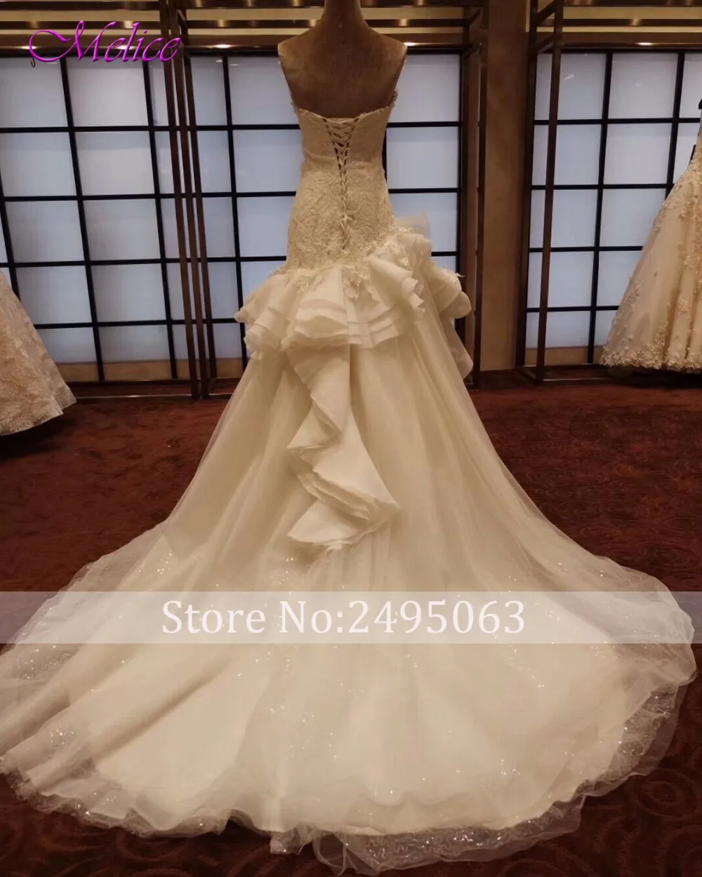 Fmogl New Luxury Beaded Strapless Lace Up Mermaid Wedding Dresses 2020 Appliques Robe De Mariage Trumpet Gown Plus Size | Свадьбы и
