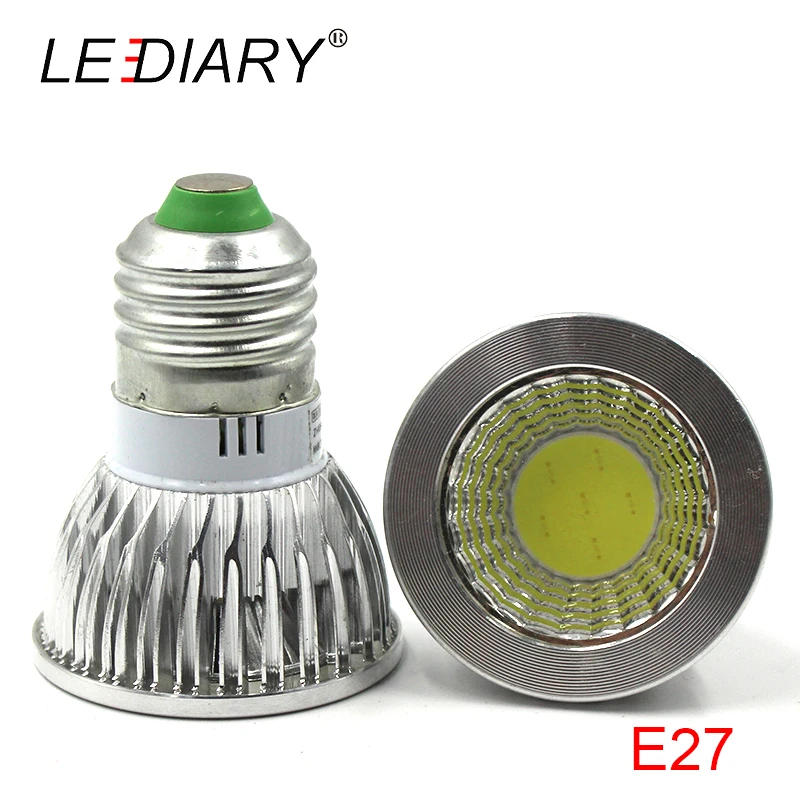 LEDIARY 10 шт. MR16 COB Светодиодная точечная лампа GU5.3 GU10 E27 12 В/100 240 В 220 3 Вт/5 Вт/7 Вт