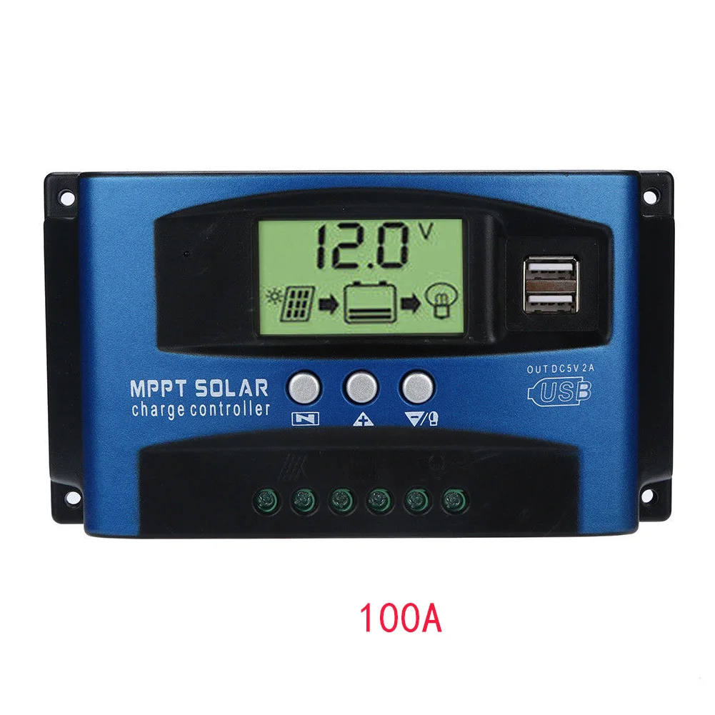 Charge LCD Display Regulator Solar Controllers Tracking Protect Battery Automatic Focus Home Panel Equipment MPPT | Обустройство дома
