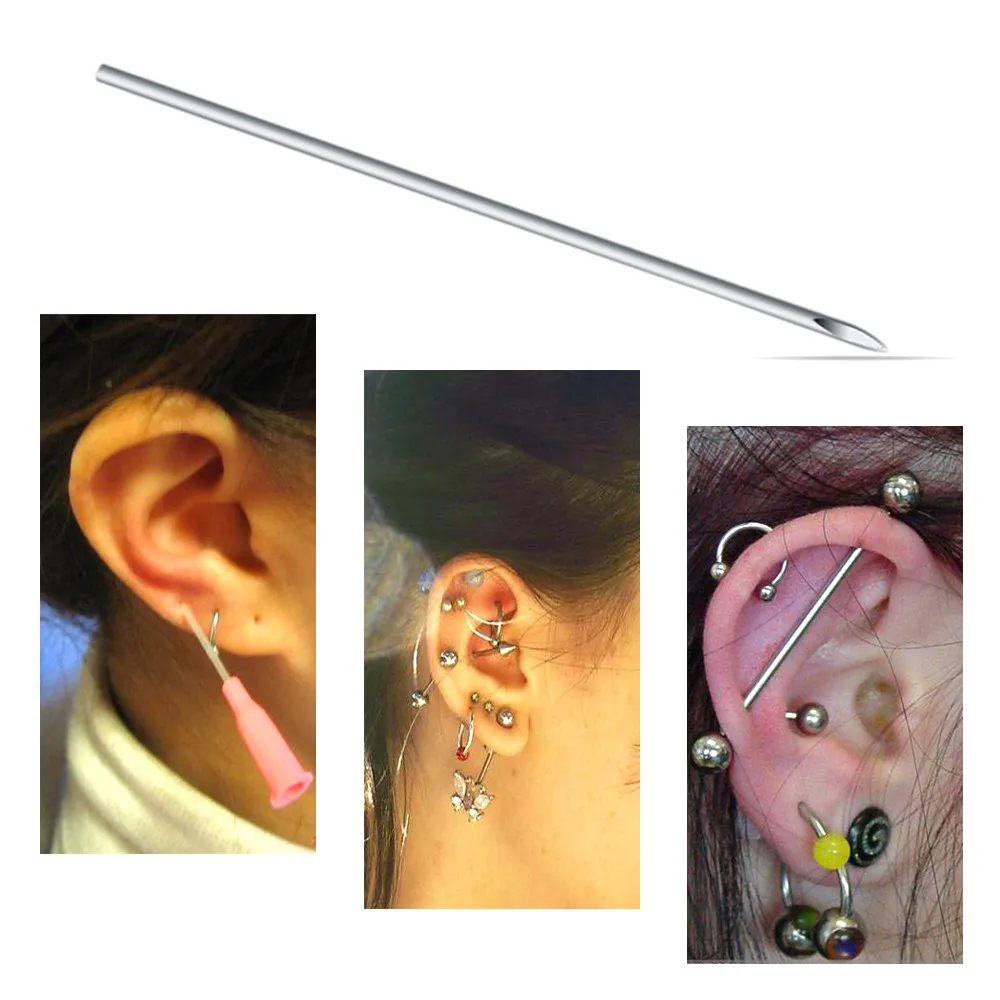 100 шт. стерильные медицинские иглы для пирсинга тела 20 г|piercing needle|body piercing needlessterile