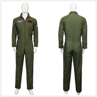top gun men flight suit airman costume halloween party cosplay man special forces jumpsuit role play pilot aviator uniform