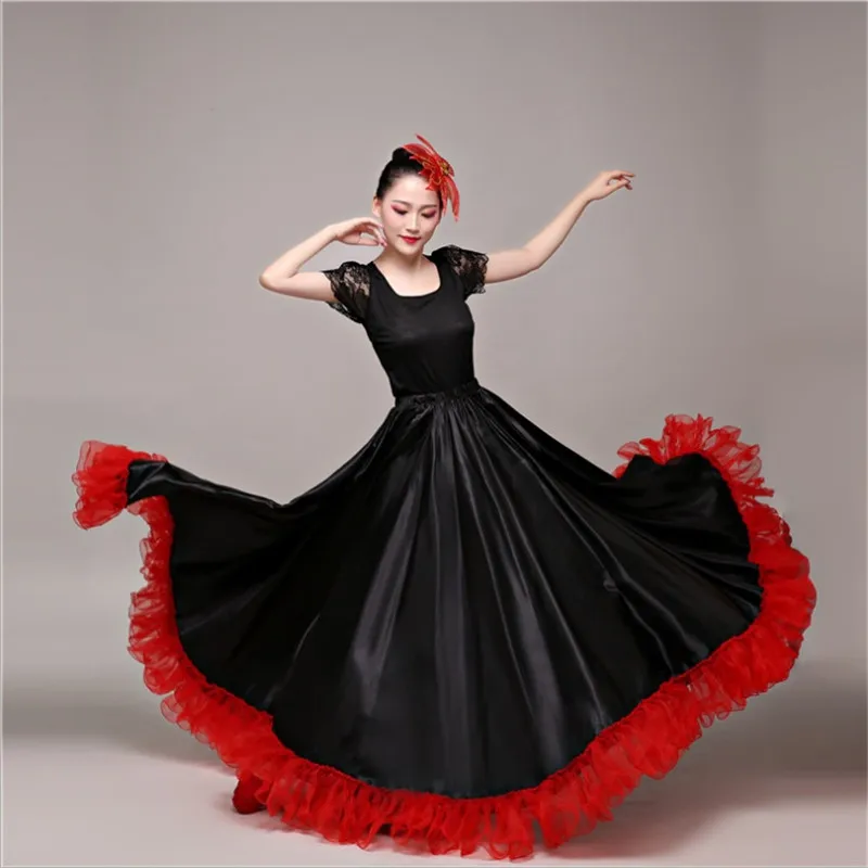 Spanish Latin Flamenco Bullfight Dance Skirt Dress Costumes Stage Performance Party Women Female Clothing Free Shipping | Тематическая